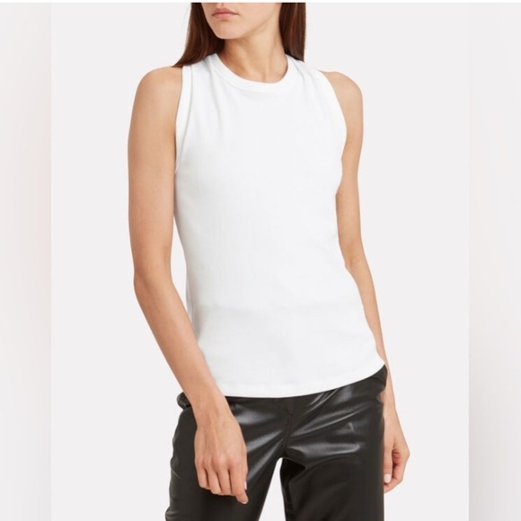 HELMUT LANG Crepe Jersey Tank Top White- Size XS Extra Small - Picture 3 of 13
